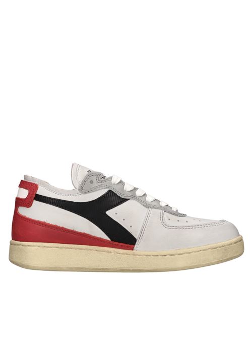 Sneakers in pelle DIADORA HERITAGE | MI BASKET ROW CUTBIANCO-NERO-ROSSO-GRIGIO